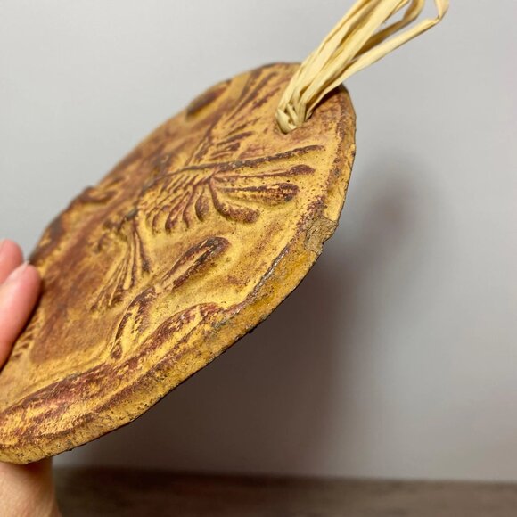 Mexican Clay Wall Hanging Rustic Pottery Sun Eagle Rabbit Vintage Folk Art Decor - Picture 6 of 6